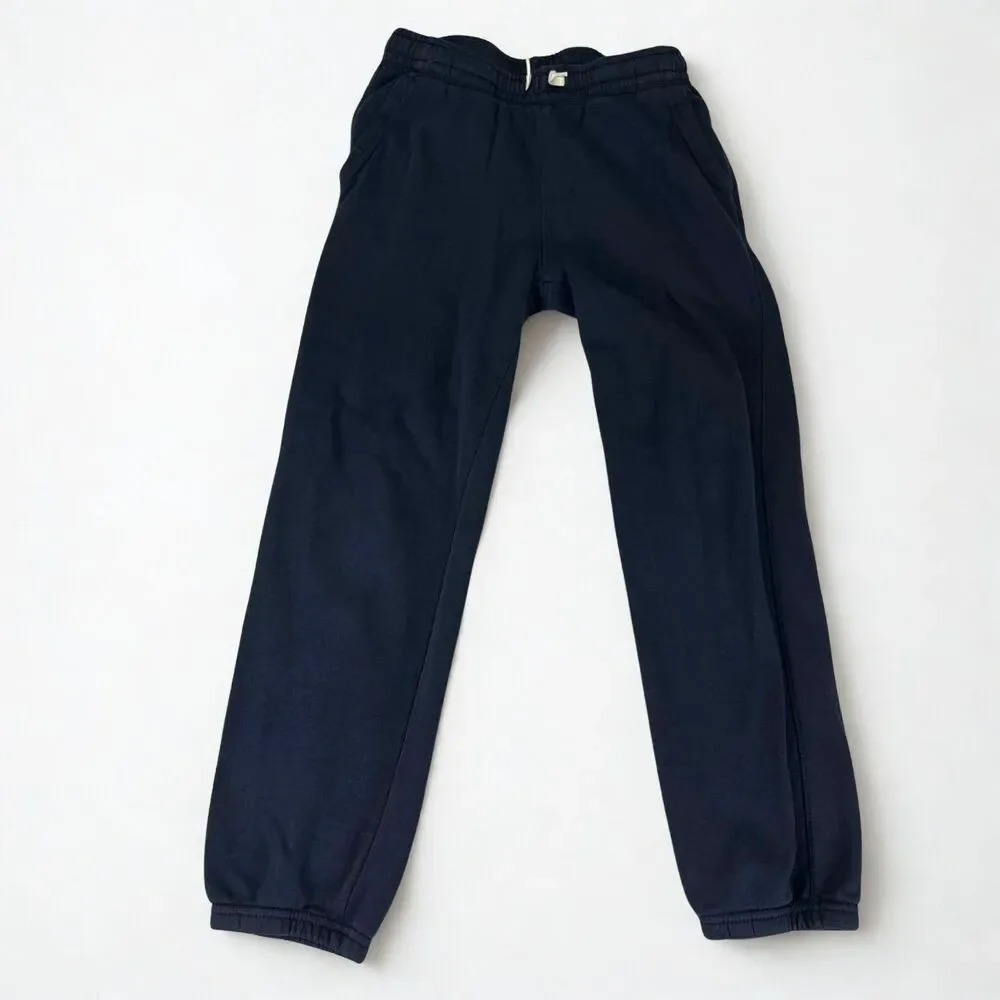 Old Navy Sweatpants Boys L 10-12 Navy Fleece Joggers Elastic Waist Cuffed Pants